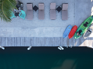 Arial View of Dock with Kayaks