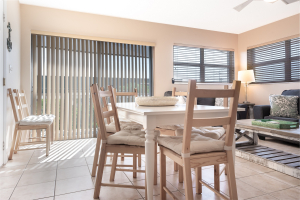 Dining Area Table with Leaf accommodates 8 people